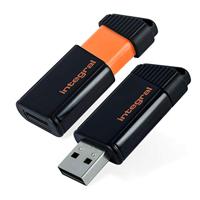 Integral Pulse USB 2.0 stick, 32 GB, zwart/oranje - thumbnail