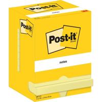 Post-It Notes, 100 vel, ft 76 x 102 mm, geel, pak van 12 blokken - thumbnail