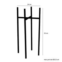 Mica Decorations Pothouder ascot h55cm zwart - thumbnail