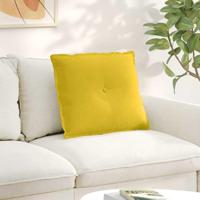 VidaXL Rugkussen geel 60 x 50 cm cordstof - thumbnail
