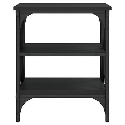 Bijzettafels 2 st 40x42x50 cm bewerkt hout zwart