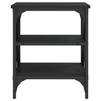 Bijzettafels 2 st 40x42x50 cm bewerkt hout zwart - thumbnail