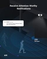 EZVIZ 1080p FHD Floodlight, Buiten Bewakingscamera met 2000 Lumen Verlichting, Tweeweg audio, 25m Nachtzicht, PIR Bewegingsdetectie, LC1C zwart - thumbnail
