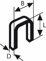 Bosch Accessories 2609200223 Nieten met smalle rug Type 55 1000 stuk(s) Afm. (l x b) 18 mm x 6 mm - thumbnail