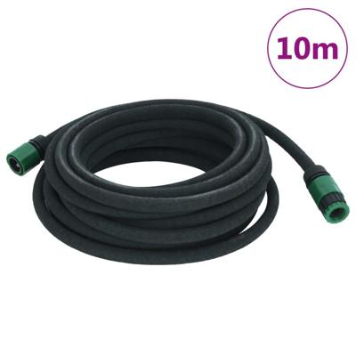 VidaXL Druppelslang 0,6&apos;&apos; 10 m rubber zwart