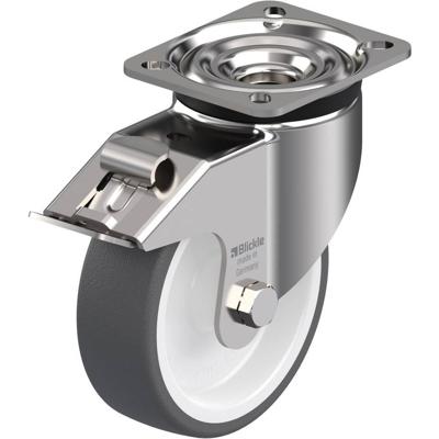 Blickle LKX-POTH 125G-1-FI Zwenkwiel met rem Wieldiameter: 125 mm Draagvermogen (max.): 350 kg 1 stuk(s)