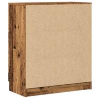 Dressoir 60x30x70 cm bewerkt hout oud houtkleurig - thumbnail