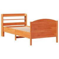 Bedframe zonder matras massief grenenhout wasbruin 100x200 cm - thumbnail