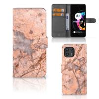 Motorola Edge 20 Lite | Bookcase | Marmer Oranje - thumbnail