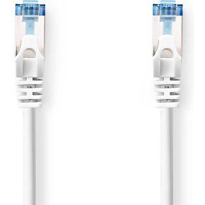 Nedis CAT6a-Kabel S/FTP RJ45 Male - Male 2 m Rond Wit Label
