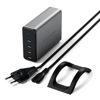 Satechi ST-UC165GM-EU USB-oplader 165 W 4x USB-C USB PD Antraciet Binnen Satechi ST-UC165GM-EU USB-oplader 165 W 4x USB-C USB PD Antraciet Binnen