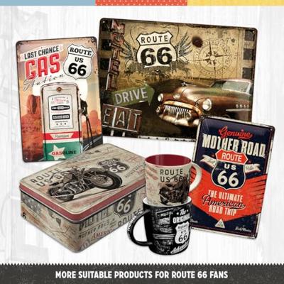 Wandplaat Route 66 Drive
