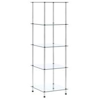 VidaXL Kastje 5-laags 40x40x130 cm gehard glas transparant - thumbnail
