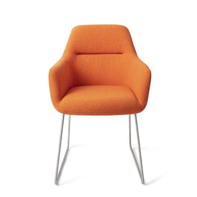 Jesper Home Kinko eetkamerstoel Tangerine slide steel