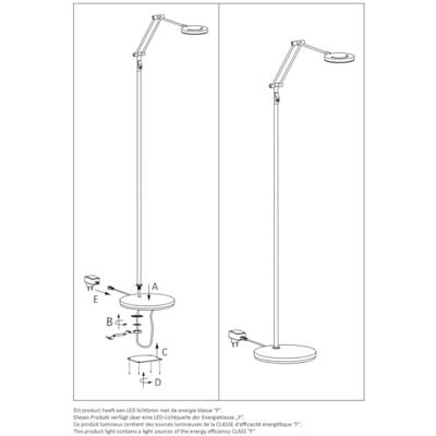 Steinhauer Verstelbare leeslampSoleil met led - 3257ST