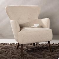 Nohr Fauteuil 'Cerrissa' Bouclé, kleur Beige - thumbnail