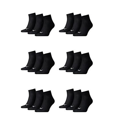 3-paar Quarter sokken - Elastisch katoenen sokken voor dames en heren - Zwart - Grijs - wit - Blauw