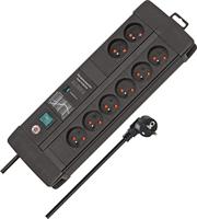 Brennenstuhl Premium-Line 60.000A Extension Lead With Surge Protection 8-Way Duo Black 3M H05Vv-F 3G1.5 *Be* - 1256004698 - thumbnail