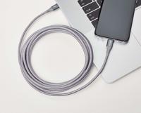 Amazon Basics Snellaadkabel, USB-C naar USB-A 2.0, omwikkeld met nylon vlecht, 480 MBit/s, USB-IF-gecertificeerd, voor Apple iPhone 15, iPad, Samsung Galaxy, tablets, laptops, 3 m, donkergrijs - thumbnail