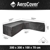 AeroCover | Loungesethoes 300 x 300 x 100 x 71(h) cm | L-vorm Trapeze - thumbnail