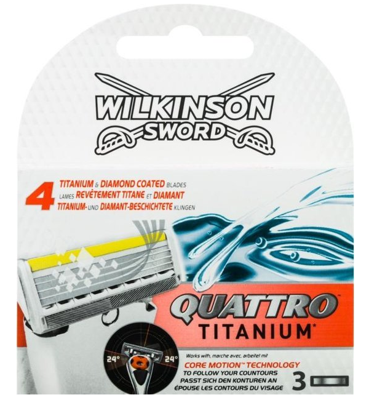Wilkinson Wilkinson Quattro Titanium Scheermesjes - 3 Stuks