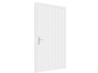 Trendhout Plaatdeur enkel XL - rechtsdraaiend - 120x211,5 cm + kozijn 133,4x218,9 cm - wit (incl. hang en sluitwerk)- - Hout- Trendhout - thumbnail