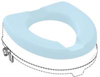 Zachte toiletzitting voor Atlantis toiletverhoger - licht grijs - thumbnail