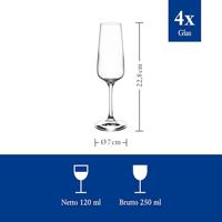 Villeroy & Boch Ovid Champagneglas 0,25 l, per 4 - thumbnail