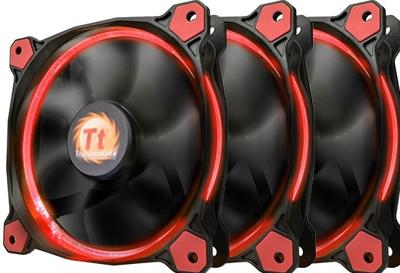 Thermaltake Riing 12 LED HSP Ventilator 12 cm Zwart 3 stuk(s)