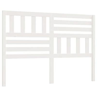Hoofdbord 126x4x100 cm massief grenenhout wit