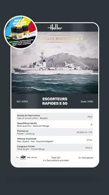 Heller 57093 STARTER KIT Escorteurs Rapides E 5O Bouwpakket Schaal 1:400