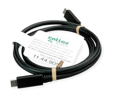 ROLINE GROENE USB3.2Gen2 kabel, PD 20V5AType C-C, ST/ST, 0,5m