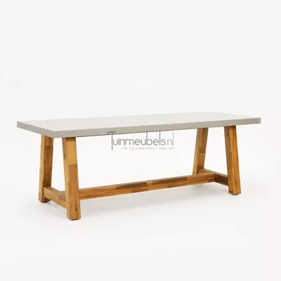 Tuintafel Judy met betonlook blad 250x100x77 cm
