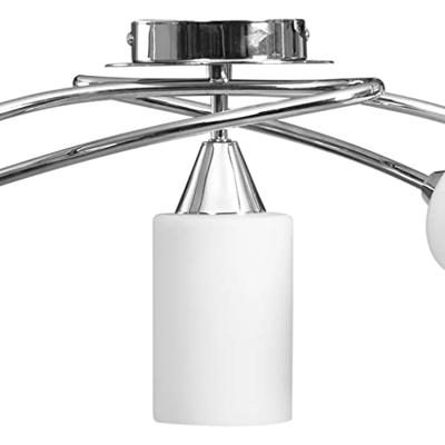 Plafondlamp met keramieken cilindervormige kappen 5xE14 wit - thumbnail