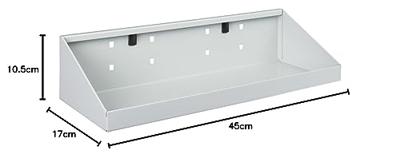 Bott Aflegbodem | B450xD170xH105/30mm | lichtgrijs | passend voor geperforeerde platen | 1 stuk - 14014034.16 14014034.16 Bott Aflegbodem | B450xD170xH105/30mm | lichtgrijs | passend voor geperforeerde platen | 1 stuk - 14014034.16 14014034.16