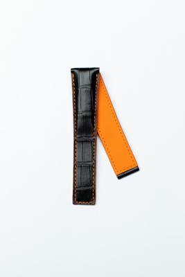 Horlogeband Tag Heuer CW211A / CW2113 / FC6251 Leder Zwart 22mm