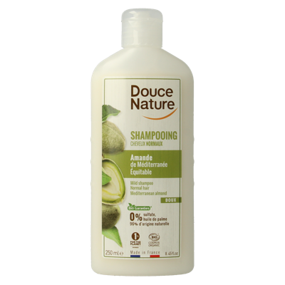 Douce Nature Shampoo normaal/droog haar amandelmelk bio 250 Milliliter