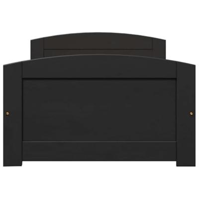 Slaapbank met 2 lades zonder matras IRUN 90x200 cm zwart Slaapbank met 2 lades zonder matras IRUN 90x200 cm zwart