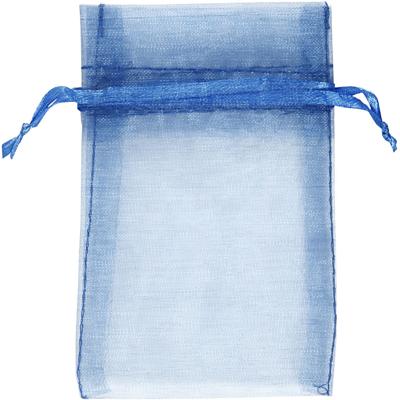 Creativ Company Organza zakjes, afm 7x10 cm, blauw, 10 stuk/ 1 doos