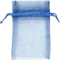 Creativ Company Organza zakjes, afm 7x10 cm, blauw, 10 stuk/ 1 doos - thumbnail