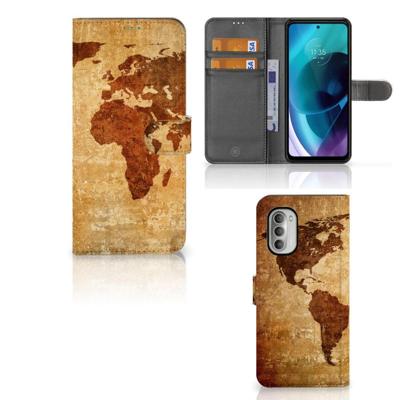 Motorola Moto G51 5G | Flip Cover | Wereldkaart