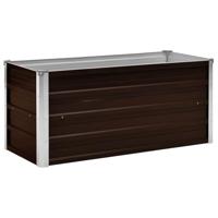 VidaXL Plantenbak verhoogd 100x40x45 cm gegalvaniseerd staal bruin - thumbnail