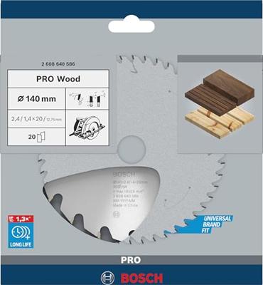 Bosch Accessories Optiline 2608640586 Hardmetaal-cirkelzaagblad 140 x 20 x 2.4 mm Aantal tanden: 20 1 stuk(s)
