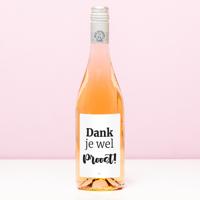 Wijnfles Dank Je Wel Proost - Rosé (Blush Rosé) - thumbnail
