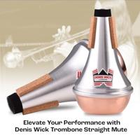 Denis Wick 5504C Straight Mute demper met koperen bodem voor trompet en kornet - thumbnail