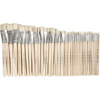 Creativ Company Nature line kwasten, afm 00+0+1+2+4+8+12+14+20+22, l: 17,5-20,5 cm, b: 3-22 mm, plat, 10x12 stuk/ 1 doos - thumbnail
