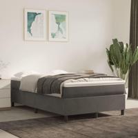 Boxspring met matras fluweel donkergrijs 120x200 cm - thumbnail