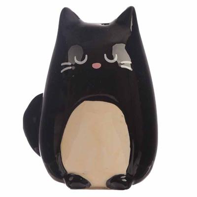 Feline Fine Kat Peper- en Zoutstel Zwart Grijs