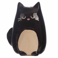 Feline Fine Kat Peper- en Zoutstel Zwart Grijs - thumbnail