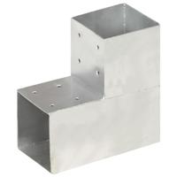 VidaXL Paalverbinding l-vorm 101x101 mm gegalvaniseerd metaal - thumbnail